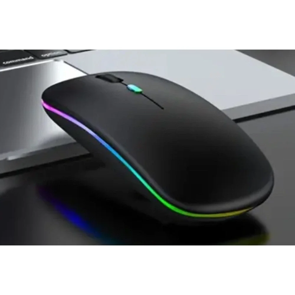 2.4GHz Wireless Optical Mouse USB Rechargeable RGB Cordless Mice For PC Laptop